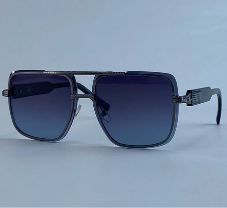 Vintage Trendy Oversized Metal Double Beam Punk Sunglasses