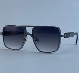 Vintage Trendy Oversized Metal Double Beam Punk Sunglasses