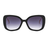 Black Vintage UV400 Driving Oversize Square Alloy Sunglasses