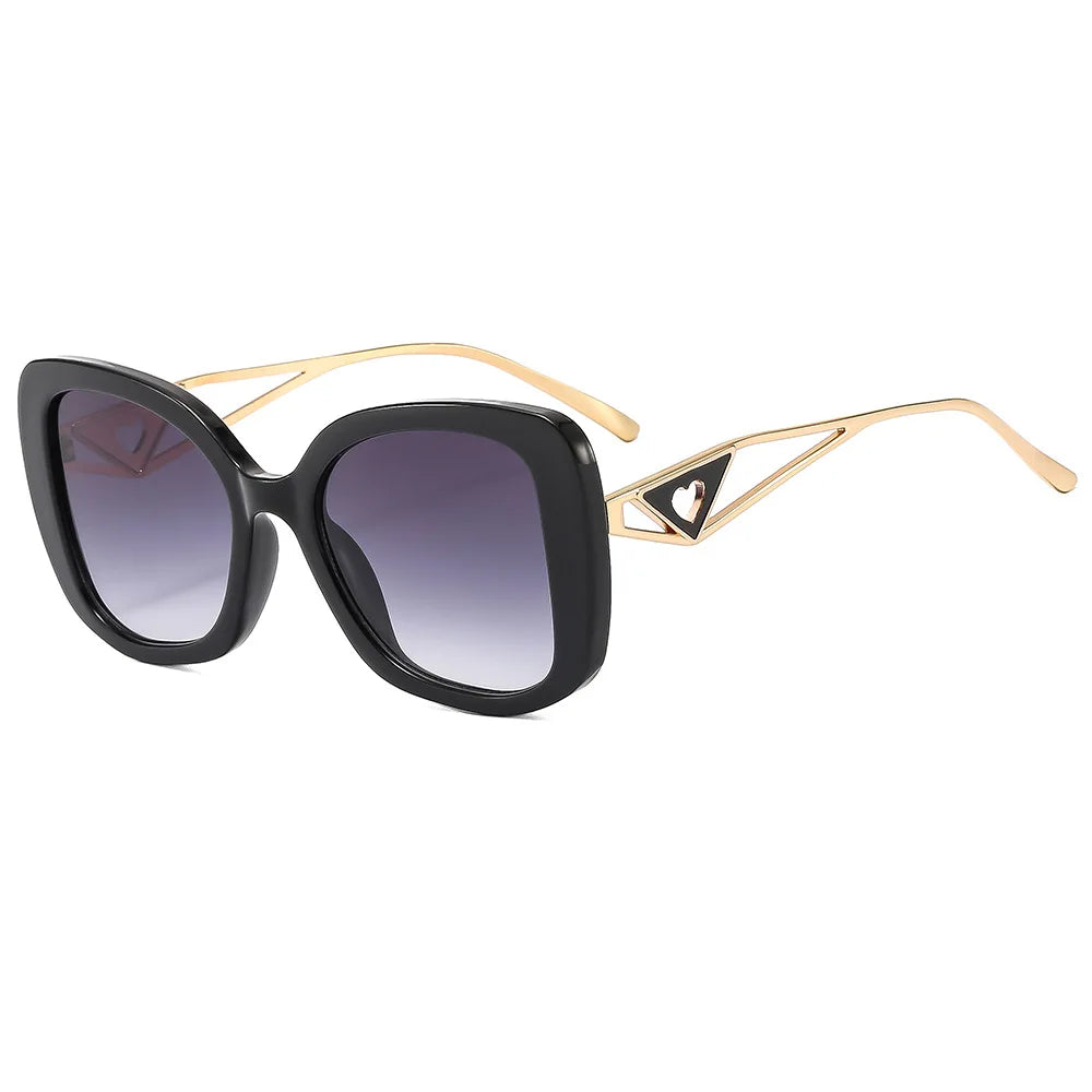 Vintage UV400 Driving Oversize Square Alloy Sunglasses