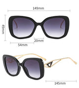 Size of Vintage UV400 Driving Oversize Square Alloy Sunglasses