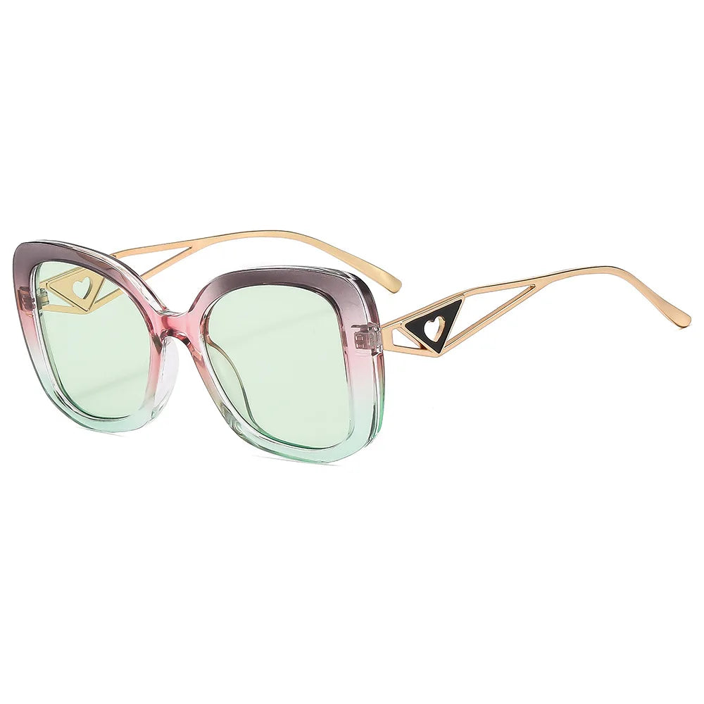 Vintage UV400 Driving Oversize Square Alloy Sunglasses