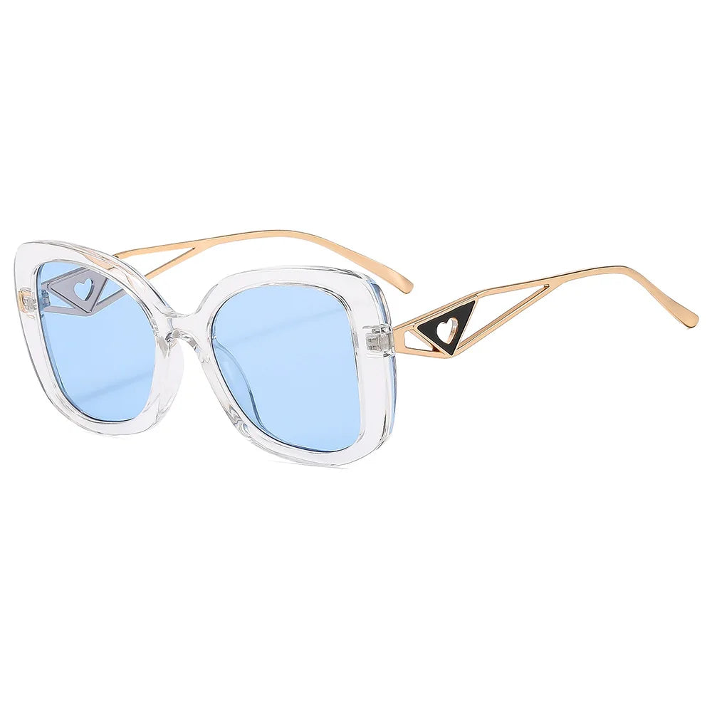 Vintage UV400 Driving Oversize Square Alloy Sunglasses