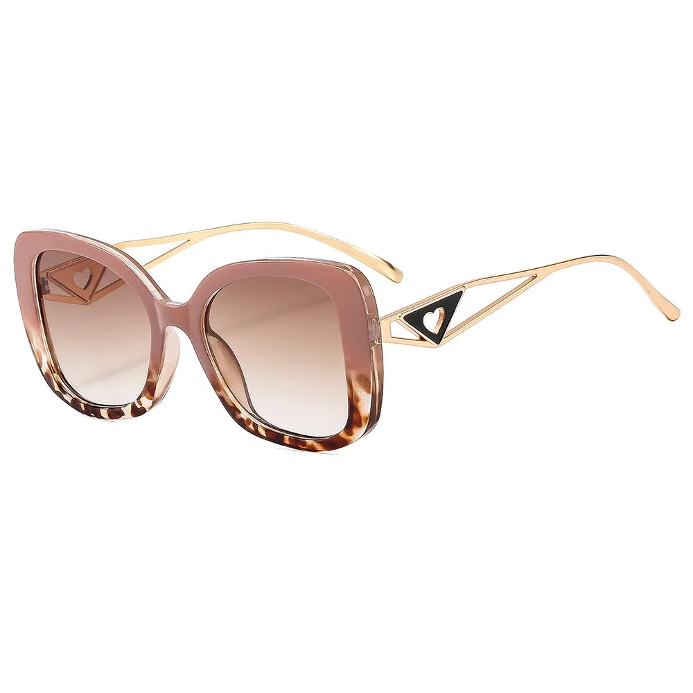 Vintage UV400 Driving Oversize Square Alloy Sunglasses