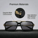 Details of Vintage UV400 Protection Square Men Sunglasses
