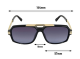 Size of Vintage UV400 Protection Square Men Sunglasses