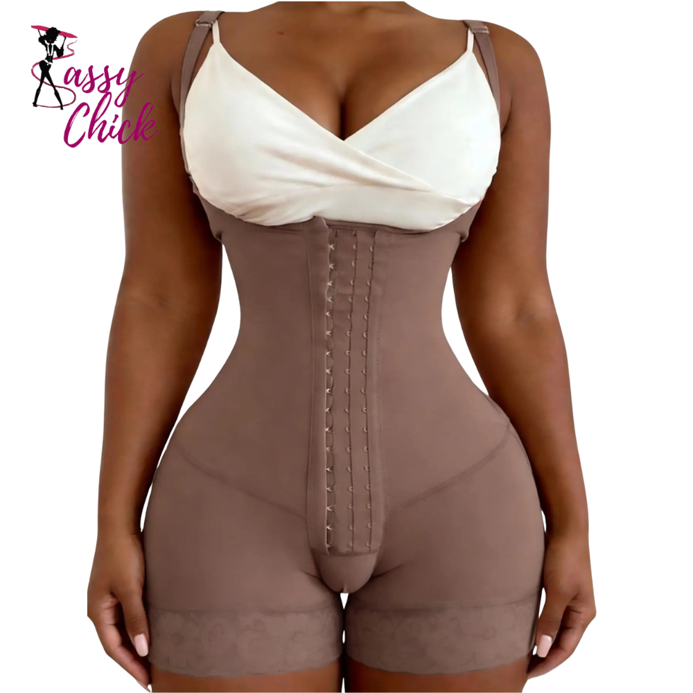 Waist-Slimming & Butt-Lifting Strapless Colombian Shapewear Sassy Chick Logo