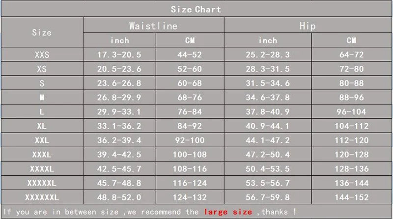 Size of Waist Trainer Slimming Sheath Corset Body Shaper