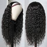 Water Wave Headband 100% Human Hair Wig 