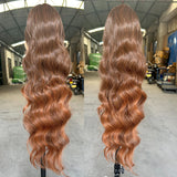 Orange Wavy 28Inches Clip in Synthetic Hair Extension