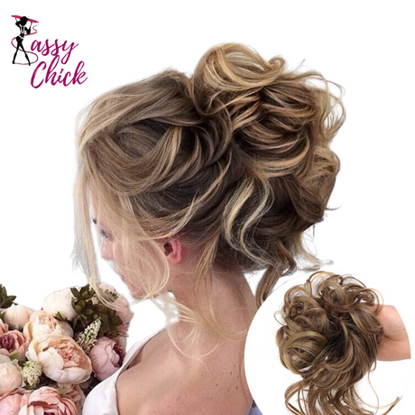 Wavy Curly Hair Bun Sassy Chick Logo