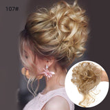 Blonde Wavy Curly Hair Bun