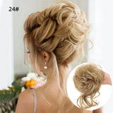 Blonde Wavy Curly Hair Bun