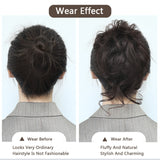 Wavy Curly Hair Bun