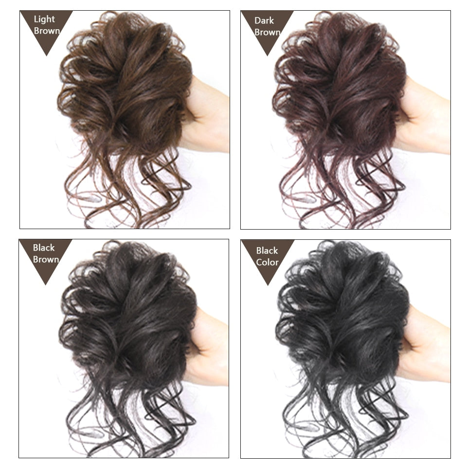 Collection of Wavy Curly Hair Bun