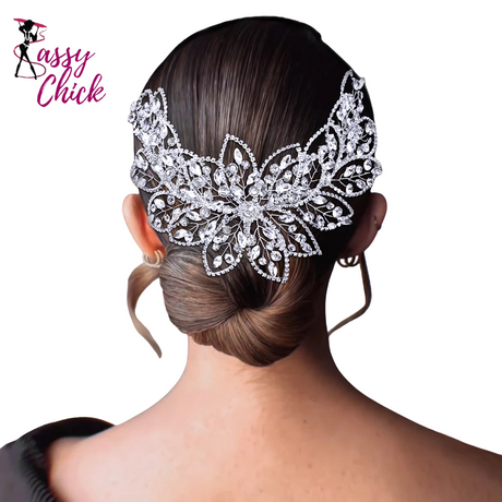 Wedding Bride Headband Shining Rhinestone Hair Accessories Sassy Chick Logo