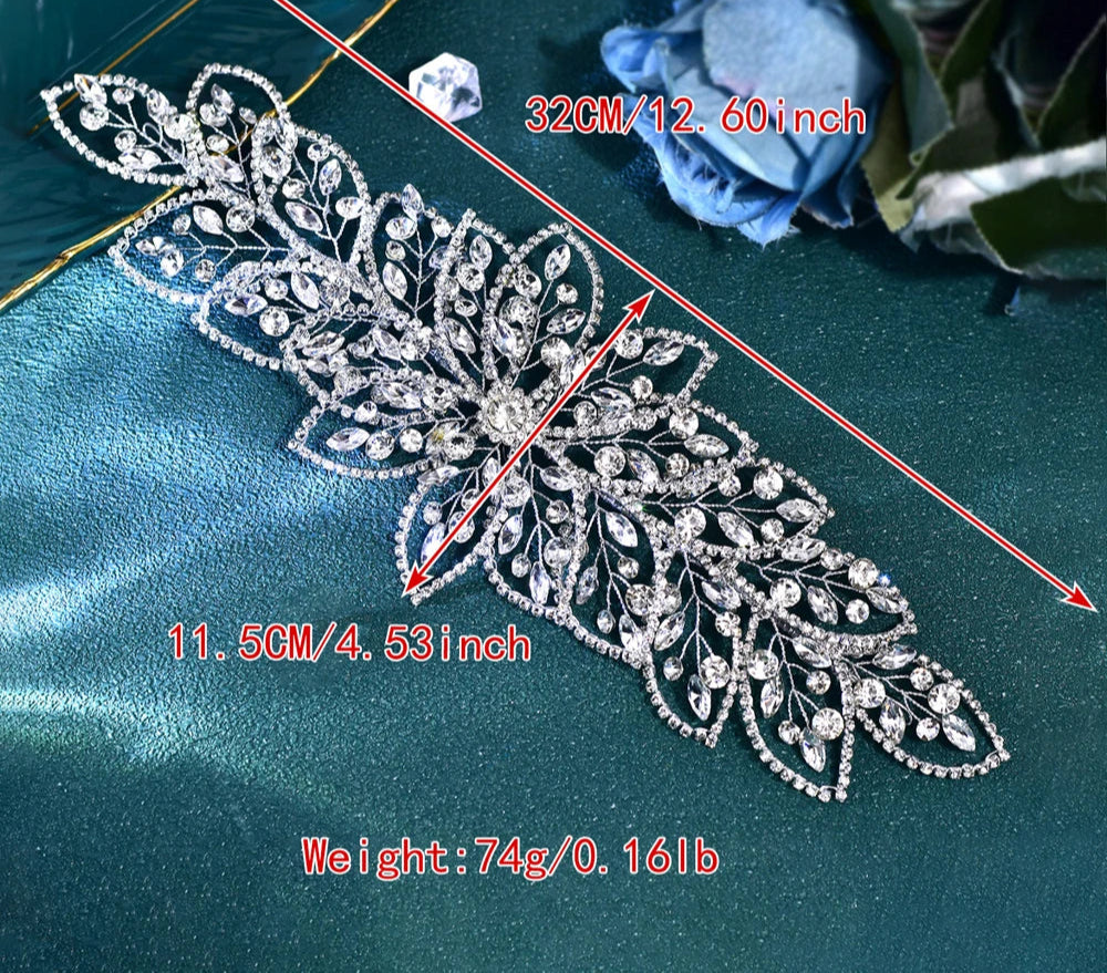 Size of bridal hair piece 