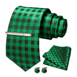 Green Stripe Necktie Set 