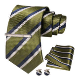 Gold Black White Geometric Necktie Set