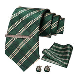 Green Stripe Necktie Set