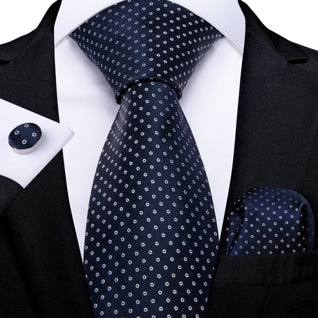 Blue Wedding Party Tie Pocket Square Men Necktie