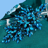 Blue bridal hair piece 