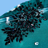 Black bridal hair piece 