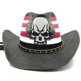 Western Style Straw Hats for Men black