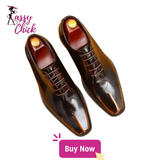 Whole Cut Genuine Leather Lace-up Mens Shoes