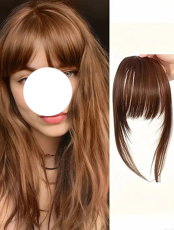 Wispy Fringe with Sideburns Synthetic Hair Clip-In Bangs Cut