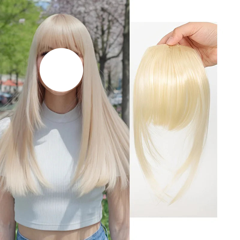 Wispy Fringe with Sideburns Synthetic Hair Clip-In Bangs Cut