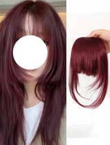 Wispy Fringe with Sideburns Synthetic Hair Clip-In Bangs Cut