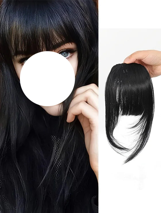 Wispy Fringe with Sideburns Synthetic Hair Clip-In Bangs Cut