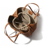 Woman Casual Tote Large Capacity Leather Handbag comparment