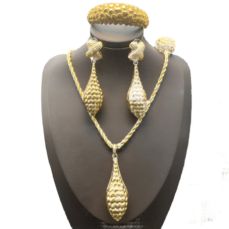 Women 24K Gold Plated Jewelry Set 