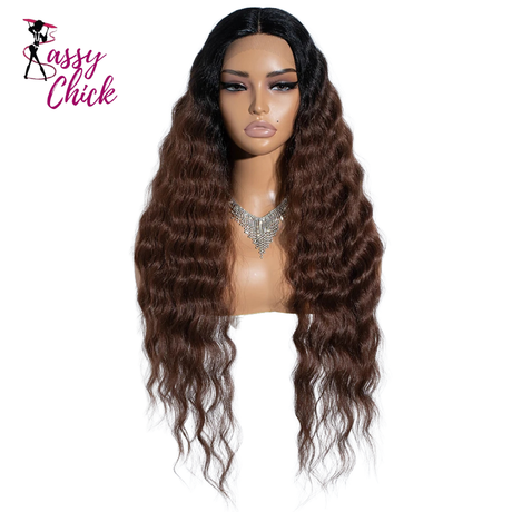 Women 30 inches Long Deep Body Wavy Synthetic Wigs Sassy Chick Logo