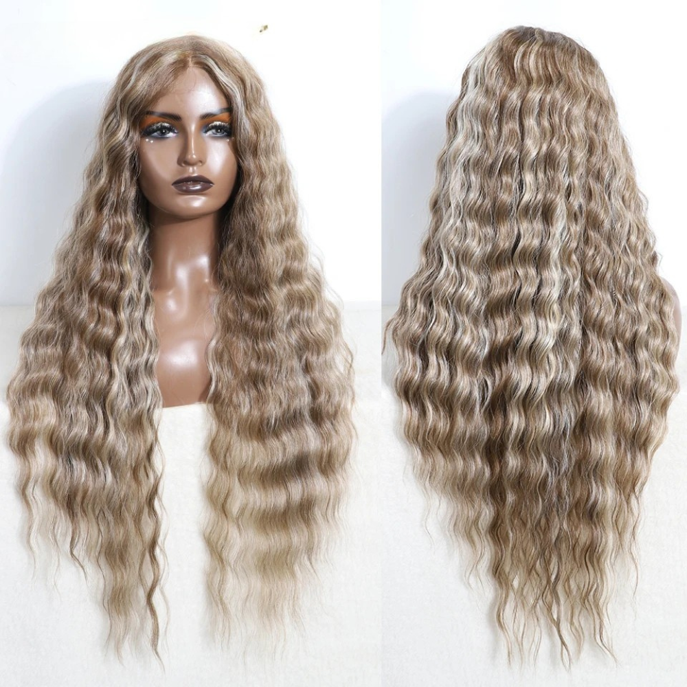 Women 30 inches Long Deep Body Wavy Synthetic Wigs