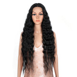 Black Women 30 inches Long Deep Body Wavy Synthetic Wigs