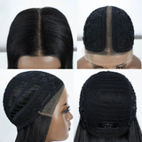 Cap Women 38 Inch Long Straight  Synthetic Lace Frontal Wig