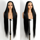 Women 38 Inch Soft 13X4 Long Straight Synthetic Wigs