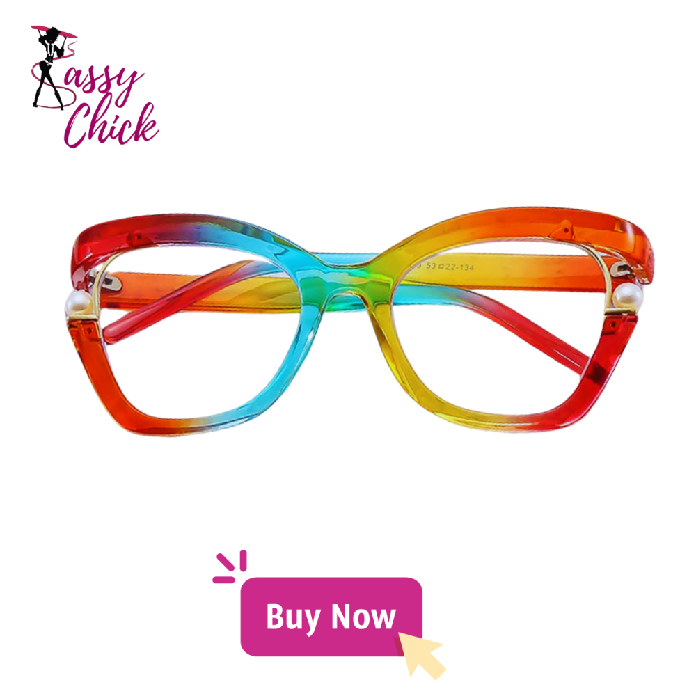 Women Anti-Blue Light  Pearl Cat Eye Glasses