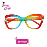 Women Anti-Blue Light  Pearl Cat Eye Glasses