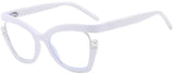 Women Anti-Blue Light  Pearl Cat Eye Eyewear