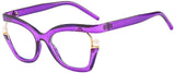 Women Anti-Blue Light  Pearl Cat Eye Eyewear