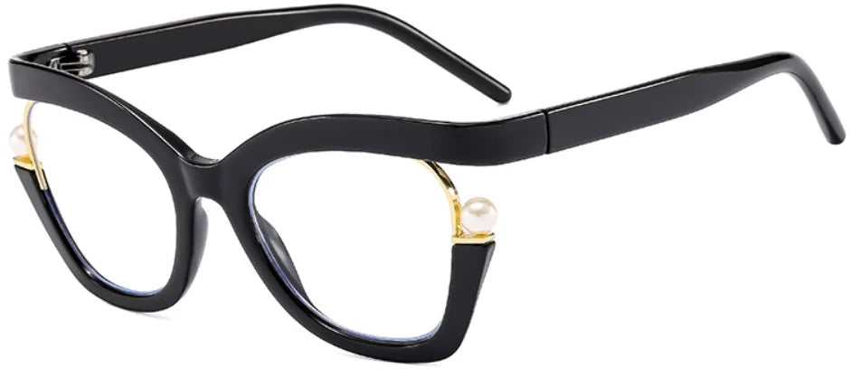 Women Anti-Blue Light  Pearl Cat Eye Eyewear