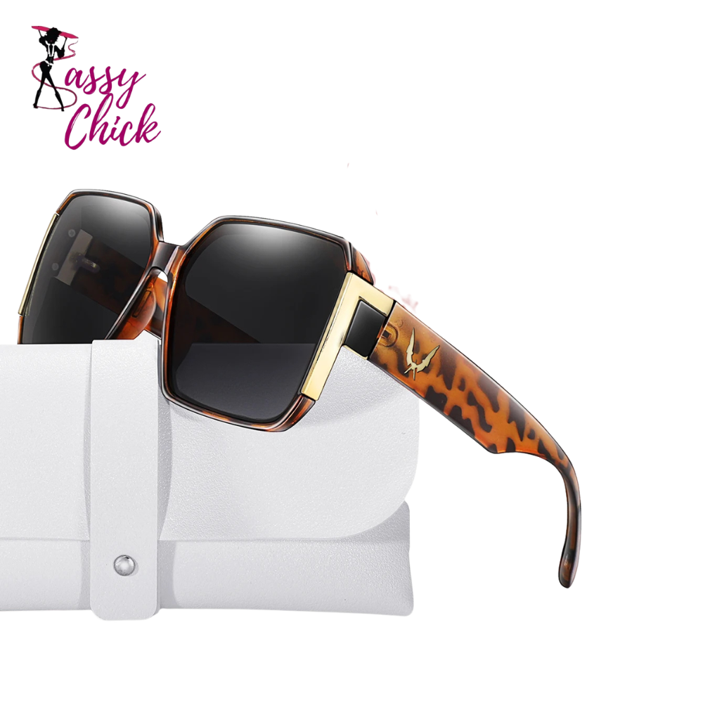 Women Casual Square Fashion Sunglasses Sassy Chick Logo