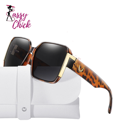 Women Casual Square Fashion Sunglasses Sassy Chick Logo