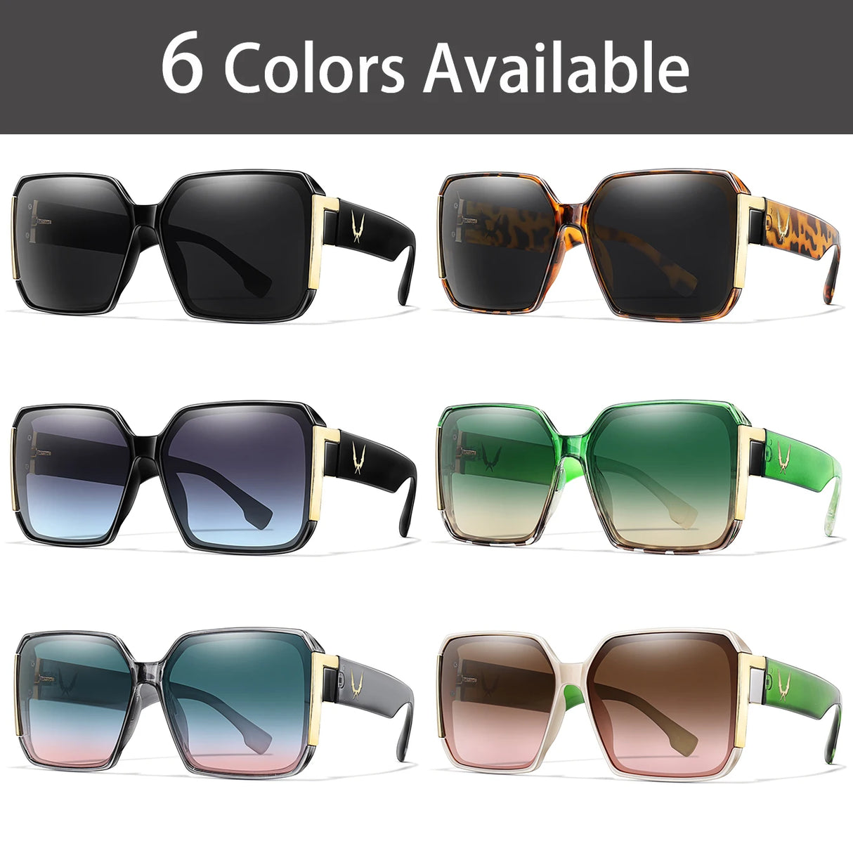 Collection of Women Casual Square Fashion Sunglasses