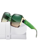 Green Women Casual Square Fashion Sunglasses