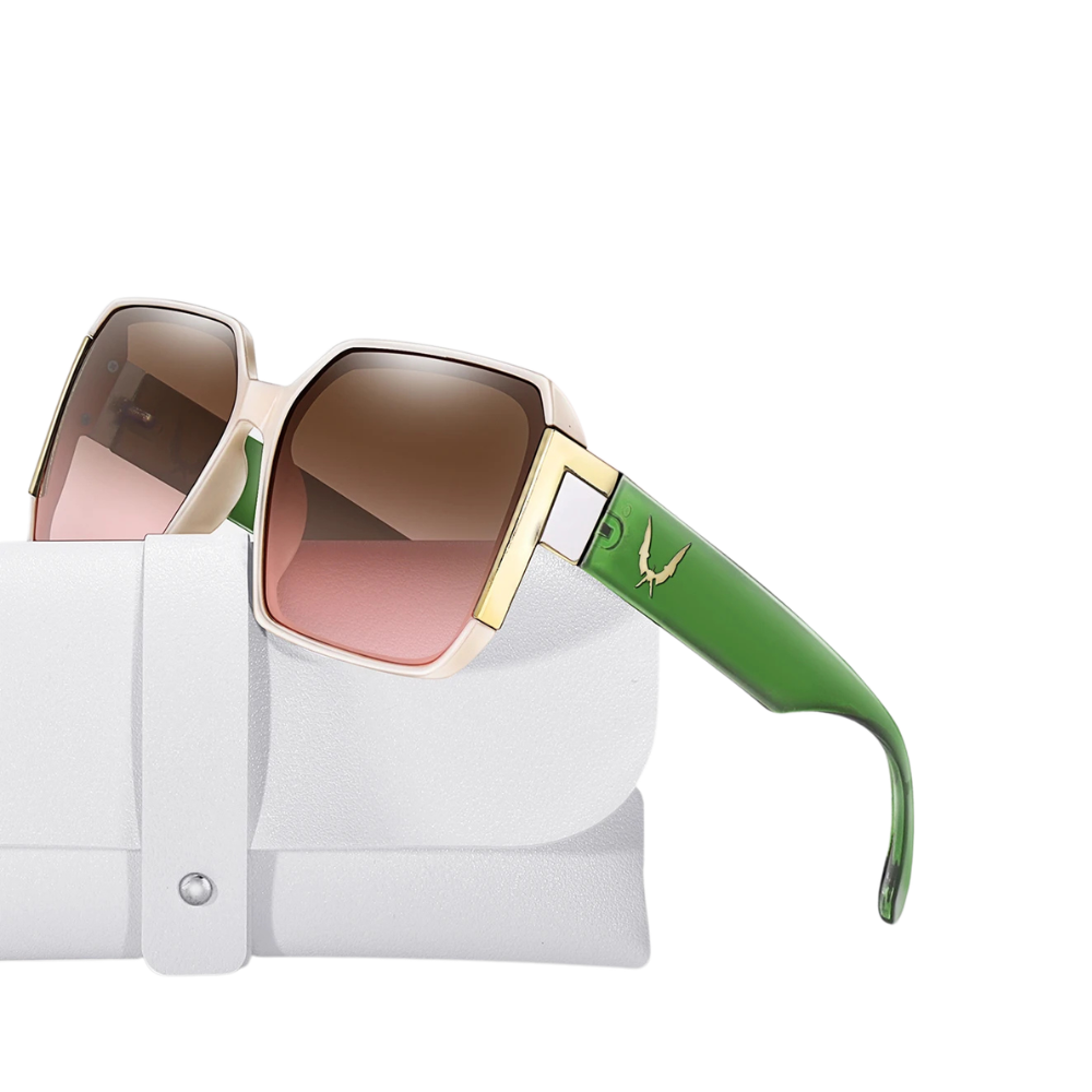 Green Women Casual Square Fashion Sunglasses